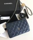 Сумка Ch*nel WOC Wallet On Chain Caviar Blue